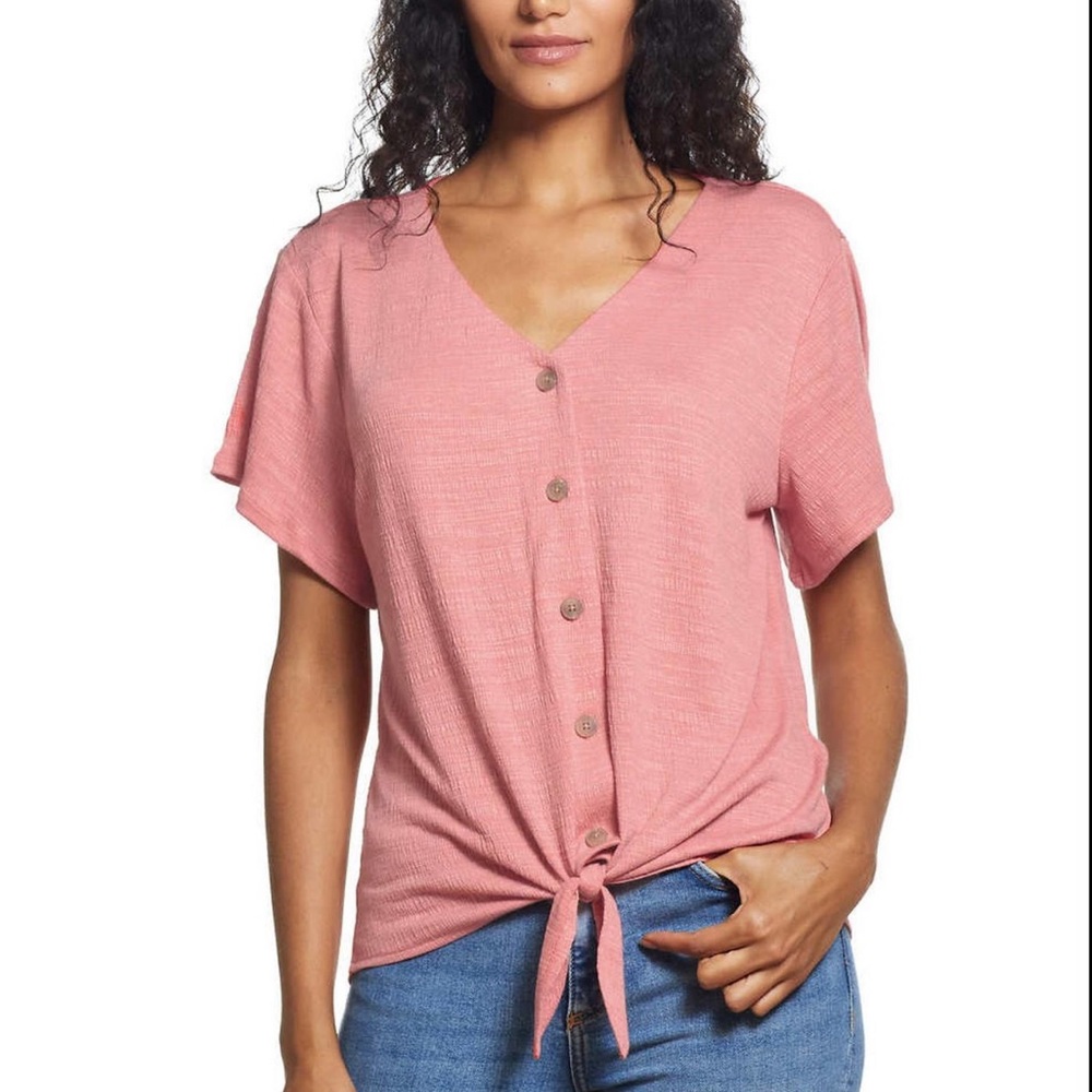 Weatherproof vintage Tie Front Top